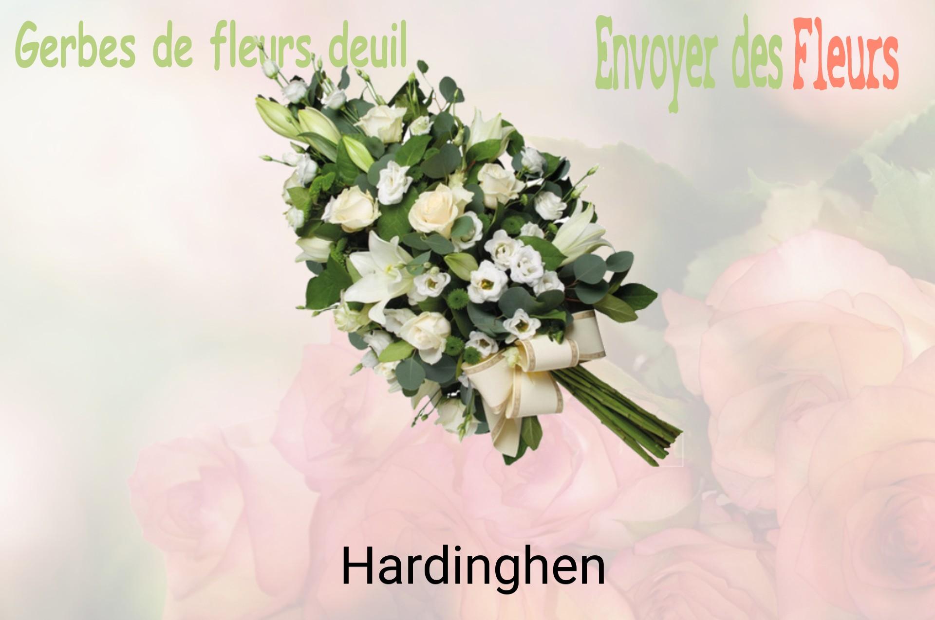 Gerbe de fleurs de deuil livrée à Hardinghen